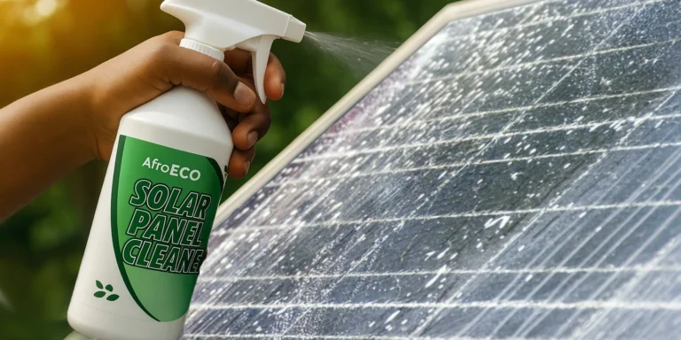 AfroECO Solar Panel Cleaner in use